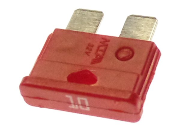 Flachstecksicherung Standard 10A 32V – rot