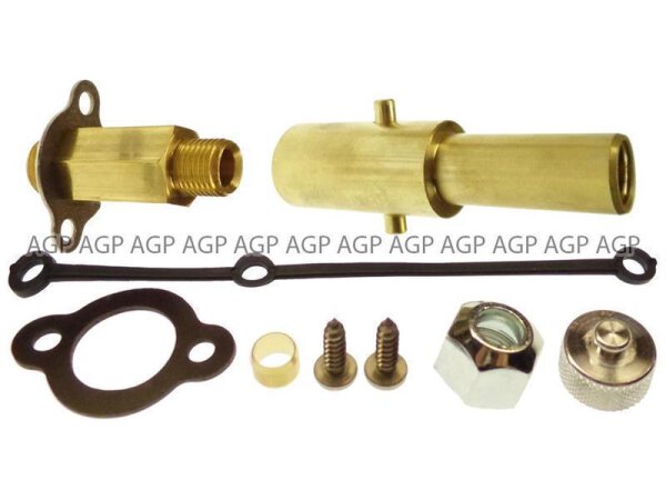 Tomasetto Minitankstutzen M16 Außengewinde inkl. M16 Bajonett Tankadapter lang